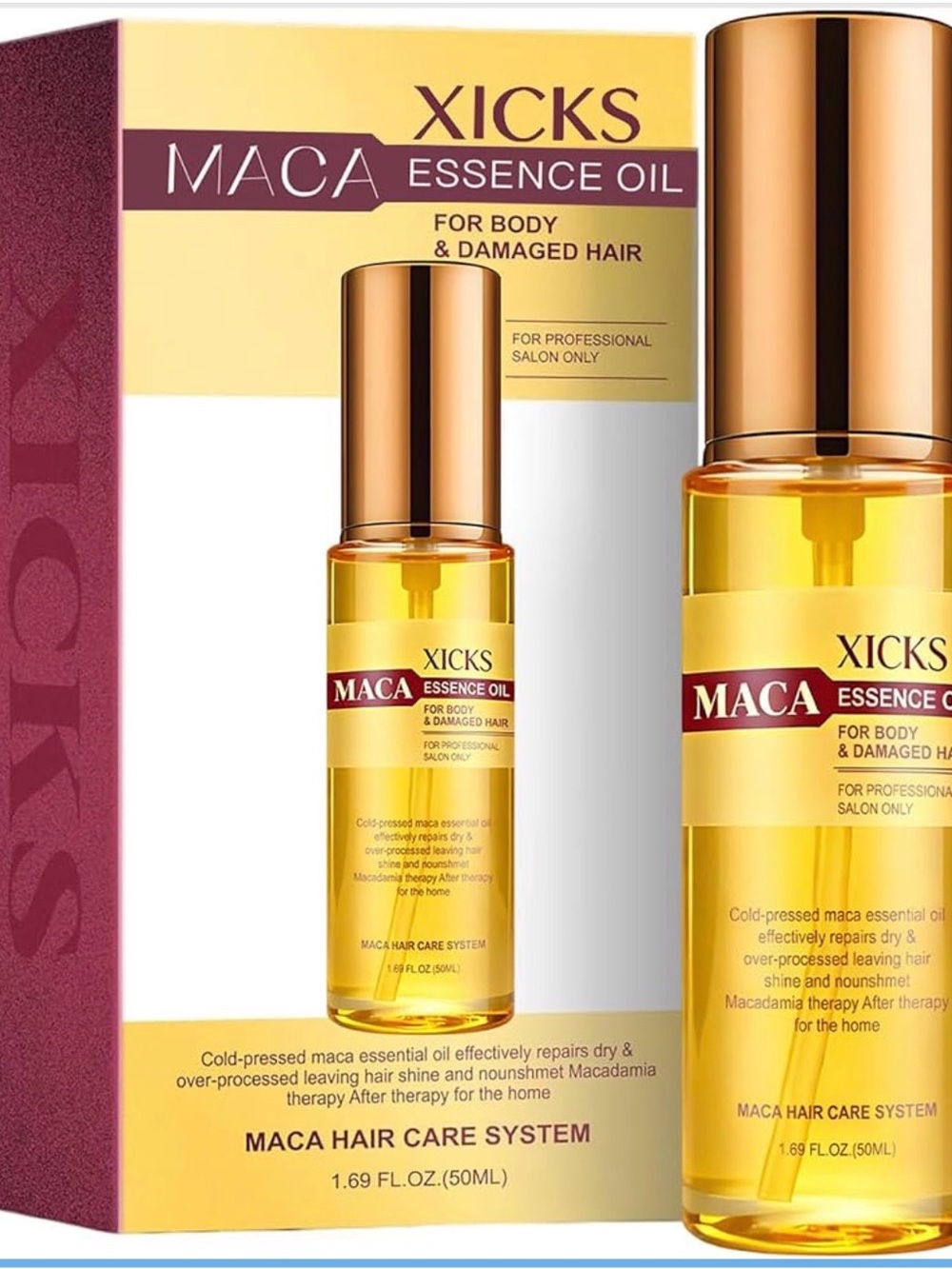 Maca Essence Oil - Golden Yellow Hair & Body Treatment